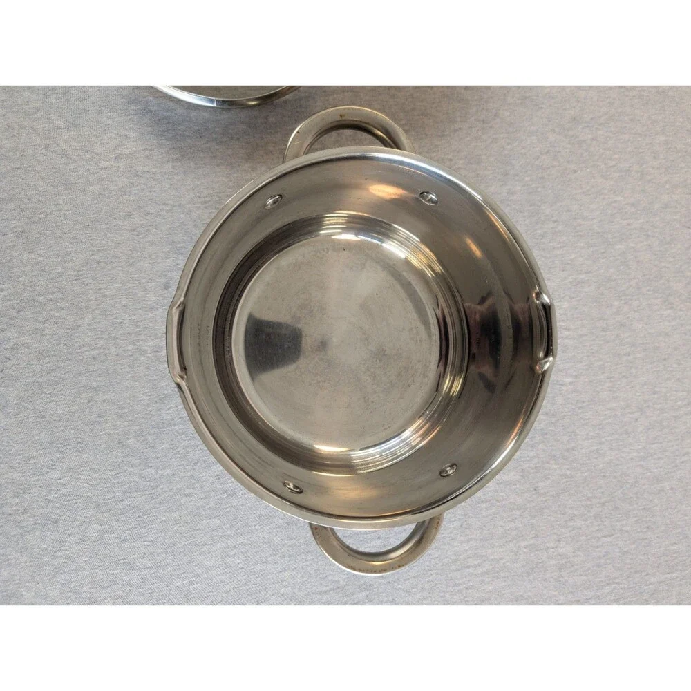 David Burke Gourmet Pro Stainless Steel Stockpot 3.3 Qt Glass Lid Double Handle